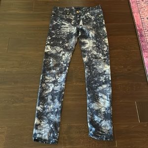 Juicy Couture Black & White Tie-Dye Skinny Jeans